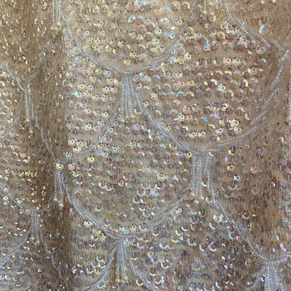 Cream Vintage Sequin Top - Picture 7 of 16